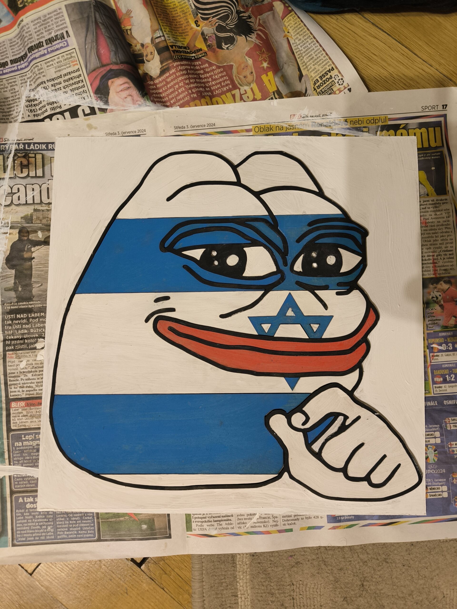 colorful image of the Pepe the frog meme